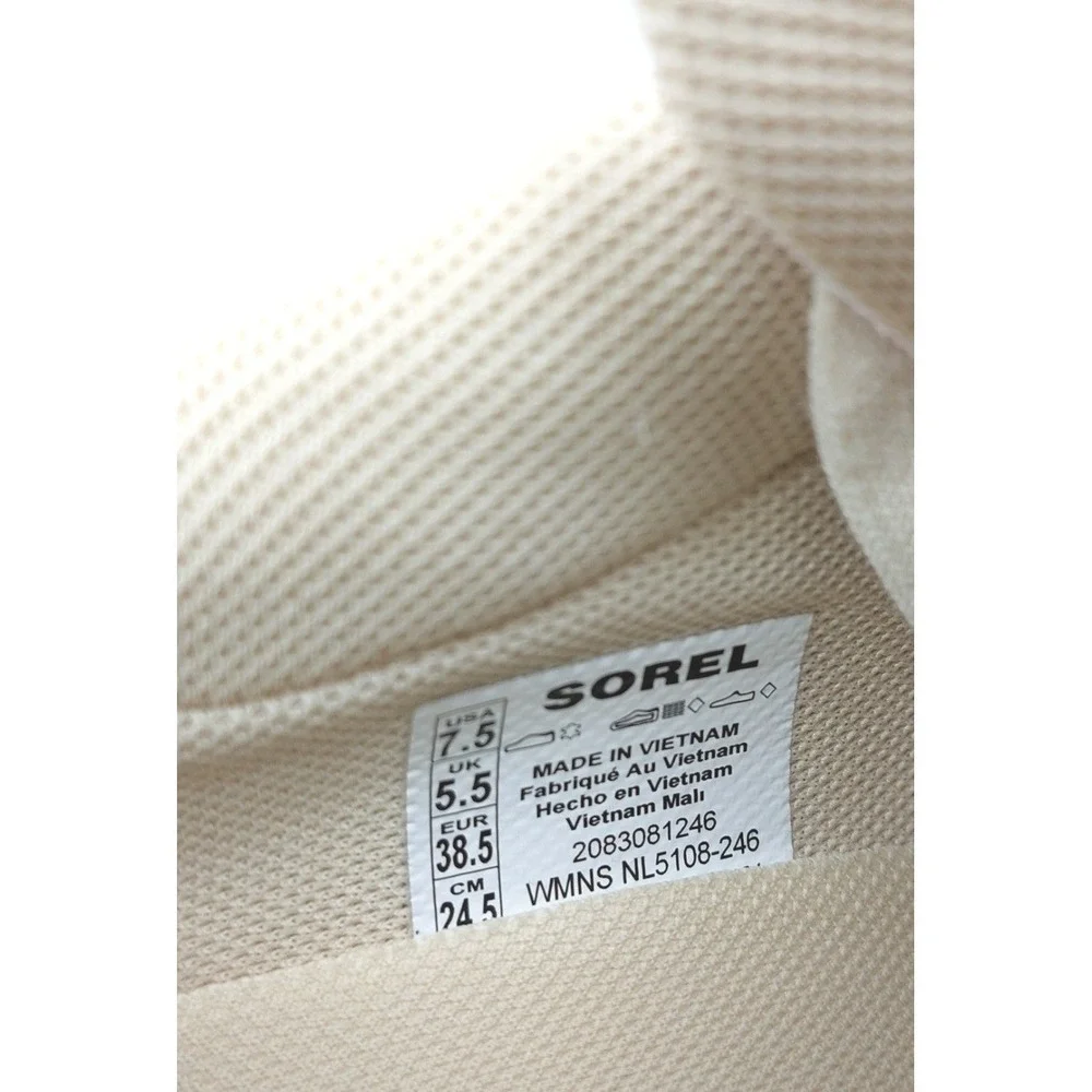 Sorel Ona Blvd Classic Low Top Sneaker Womens 7.5 Honest Beige Waterproof READ
